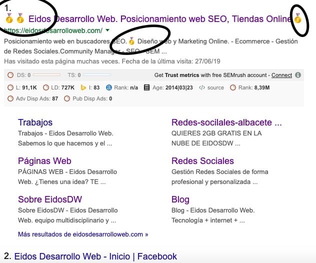 emojis los títulos SEO