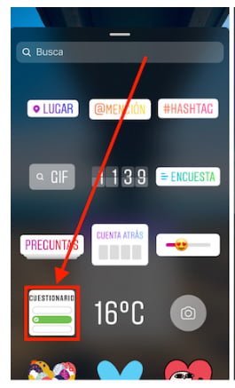 Cuestionario para stories de Instagram