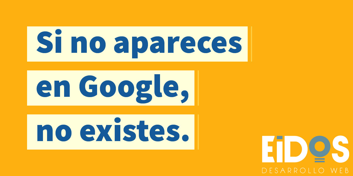 No apareces en google